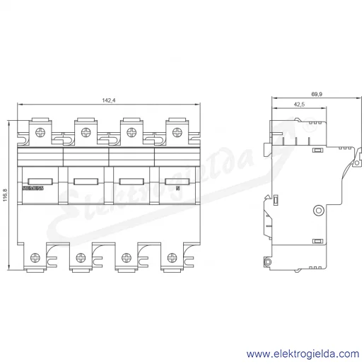 Rysunek wymiarowy Rysunek wymiarowy