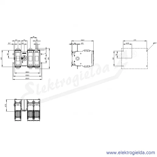 Rysunek wymiarowy Rysunek wymiarowy