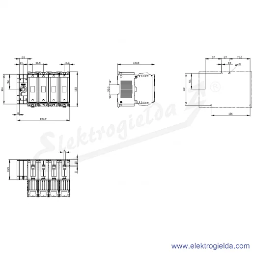Rysunek wymiarowy Rysunek wymiarowy