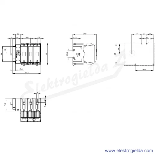 Rysunek wymiarowy Rysunek wymiarowy