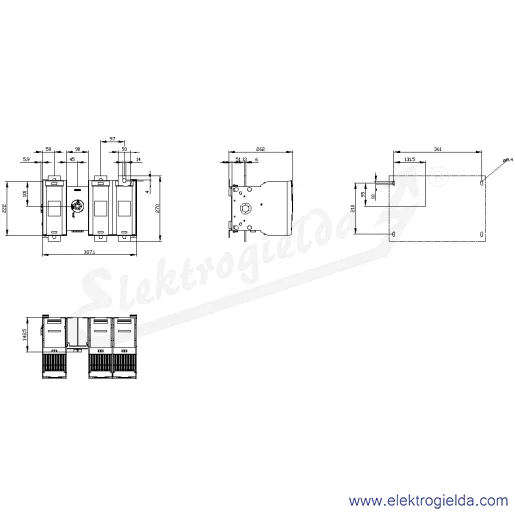 Rysunek wymiarowy Rysunek wymiarowy