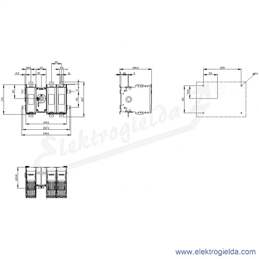 Rysunek wymiarowy Rysunek wymiarowy