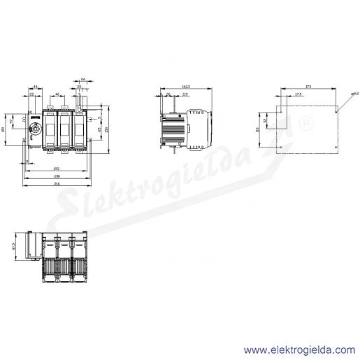 Rysunek wymiarowy Rysunek wymiarowy