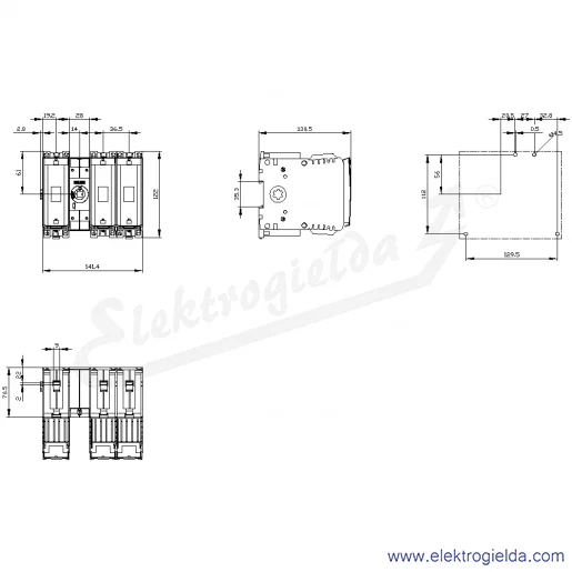 Rysunek wymiarowy Rysunek wymiarowy