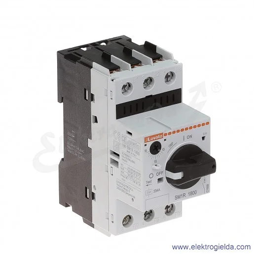 Wyłącznik silnikowy SM1R1800 13-18A, sterowanie pokrętłem Wyłącznik silnikowy SM1R1800 13-18A, sterowanie pokrętłem