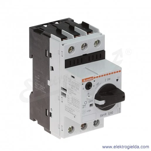 Wyłącznik silnikowy SM1R3200 24-32A, sterowanie pokrętłem Wyłącznik silnikowy SM1R3200 24-32A, sterowanie pokrętłem