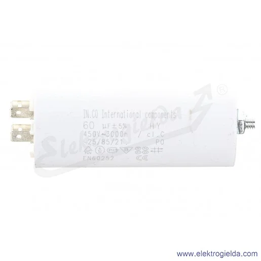 Kondensator rozruchowy 60uF 450V wyjście konektorowe Kondensator rozruchowy 60uF 450V wyjście konektorowe