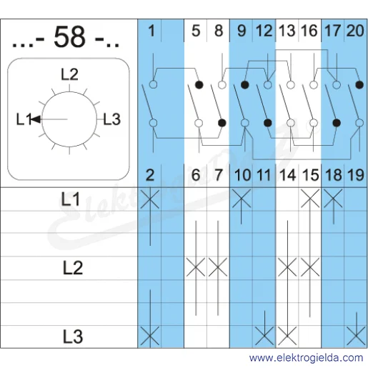 Schemat łączenia 4G10-58-U Schemat łączenia 4G10-58-U