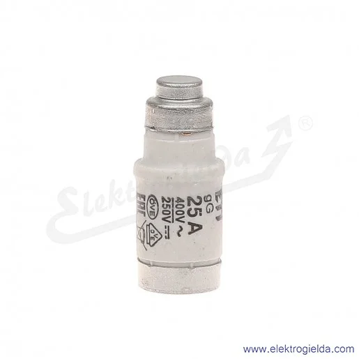 Wkładka bezpiecznikowa D02 25A gG 400VAC/250VDC Wkładka bezpiecznikowa D02 25A gG 400VAC/250VDC