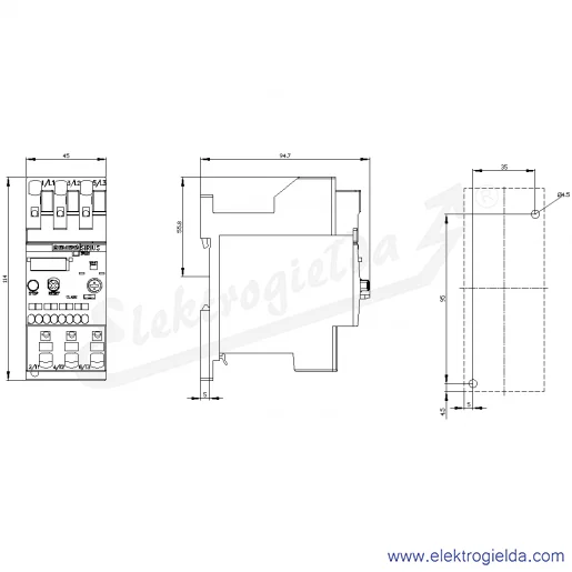 Rysunek wymiarowy Rysunek wymiarowy