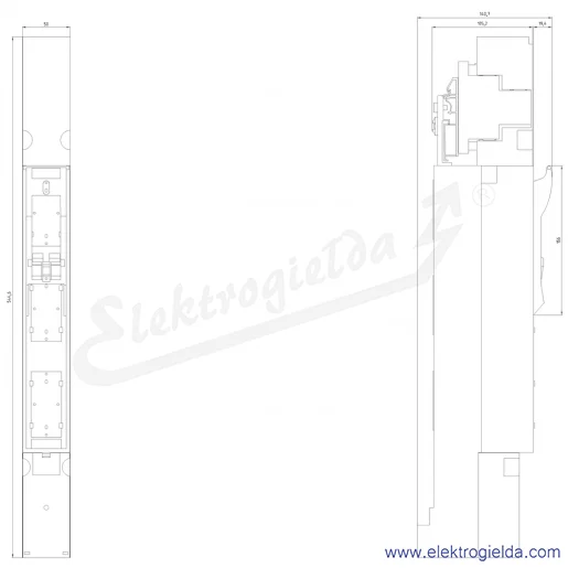Rysunek wymiarowy Rysunek wymiarowy