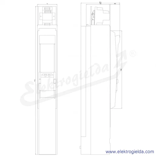 Rysunek wymiarowy Rysunek wymiarowy