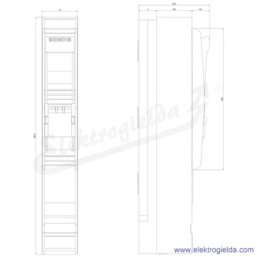 Rysunek wymiarowy Rysunek wymiarowy