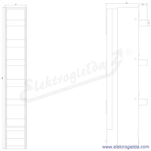 Rysunek wymiarowy Rysunek wymiarowy