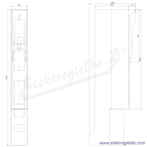 Rysunek wymiarowy Rysunek wymiarowy