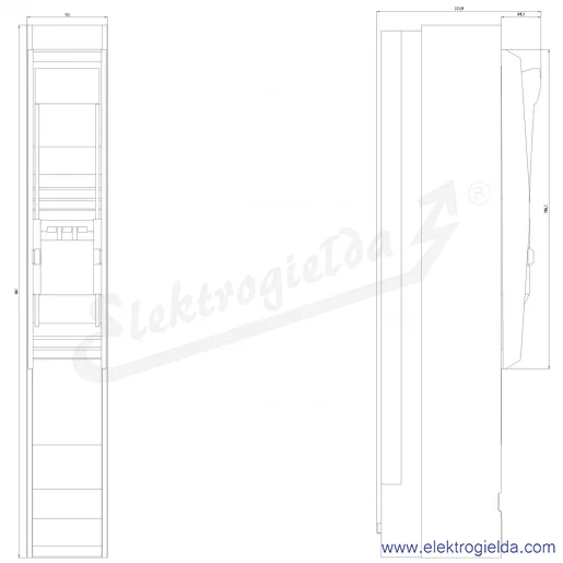 Rysunek wymiarowy Rysunek wymiarowy