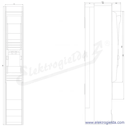 Rysunek wymiarowy Rysunek wymiarowy