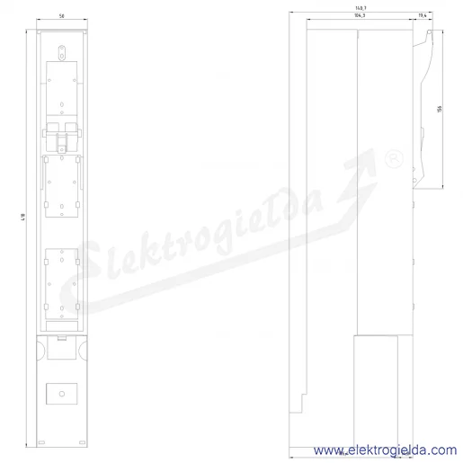 Rysunek wymiarowy Rysunek wymiarowy