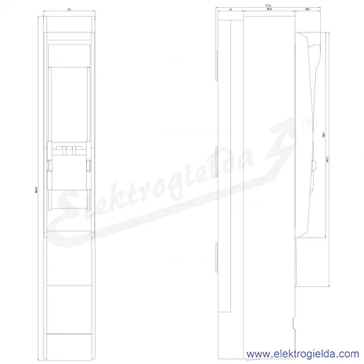 Rysunek wymiarowy Rysunek wymiarowy