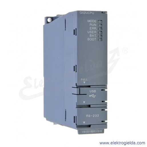 Moduł uniwersalny QCPU 207604, Q02UCPU, PLC Q Seria iQ, 2048 I/O 40ns/com, 20 tysięcy kroków