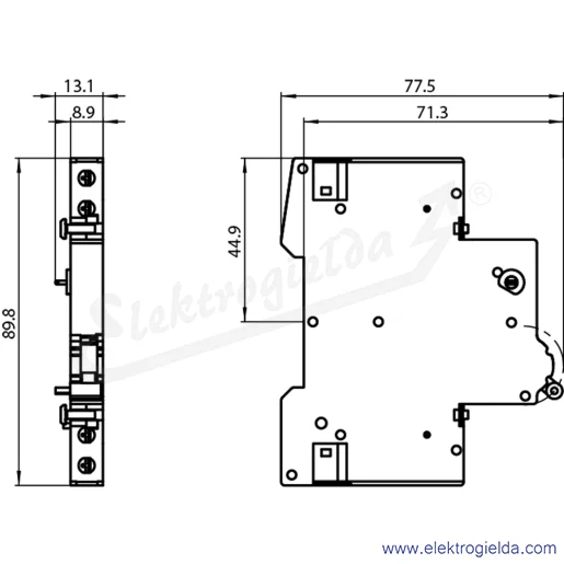 Rysunek wymiarowy Rysunek wymiarowy