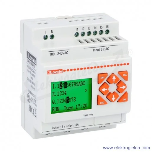 Przekaźnik programowalny LRD10RA240, Kinco, 100..240VAC, 6 wejść, 4 wyjścia Przekaźnik programowalny LRD10RA240, Kinco, 100..240VAC, 6 wejść, 4 wyjścia