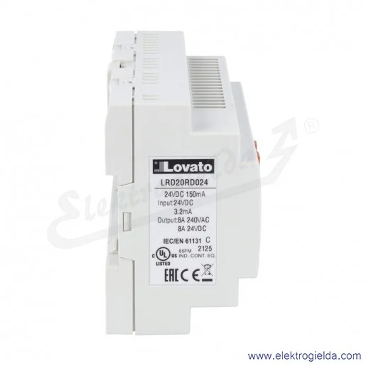 Przekaźnik programowalny LRD20RD024, 24VDC, 12 wejść 4analogowe, 8 wyjść Przekaźnik programowalny LRD20RD024, 24VDC, 12 wejść 4analogowe, 8 wyjść
