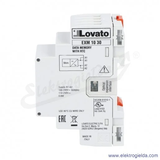 Moduł rozszerzeń EXM1030, pamięć danych, zegar czasu rzeczywistego Moduł rozszerzeń EXM1030, pamięć danych, zegar czasu rzeczywistego