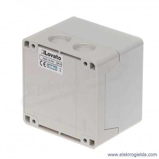 Łącznik GX2010P25 0-1, 3 tory 16A, AC3/400V 5,5KW pokrętło żółto-czerwone z blokadą, w obudowie IP65 Łącznik GX2010P25 0-1, 3 tory 16A, AC3/400V 5,5KW pokrętło żółto-czerwone z blokadą, w obudowie IP65