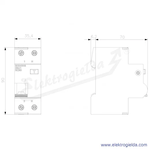 Rysunek wymiarowy Rysunek wymiarowy