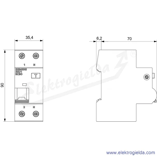 Rysunek wymiarowy Rysunek wymiarowy
