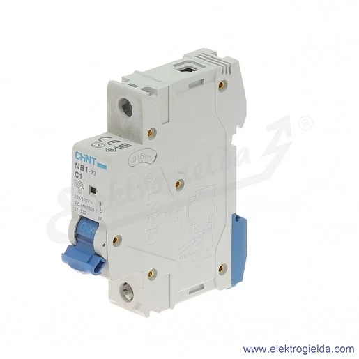 Wyłącznik nadprądowy 971332, NB1-63, C1 1P, 63A Wyłącznik nadprądowy 971332, NB1-63, C1 1P, 63A
