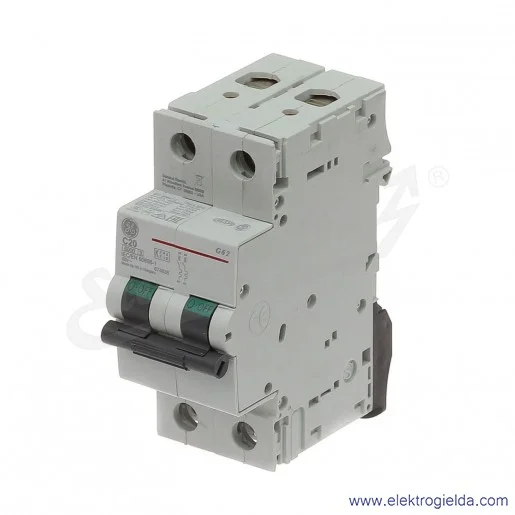Wyłącznik nadprądowy G62C20 2P AC 6kA Wyłącznik nadprądowy G62C20 2P AC 6kA
