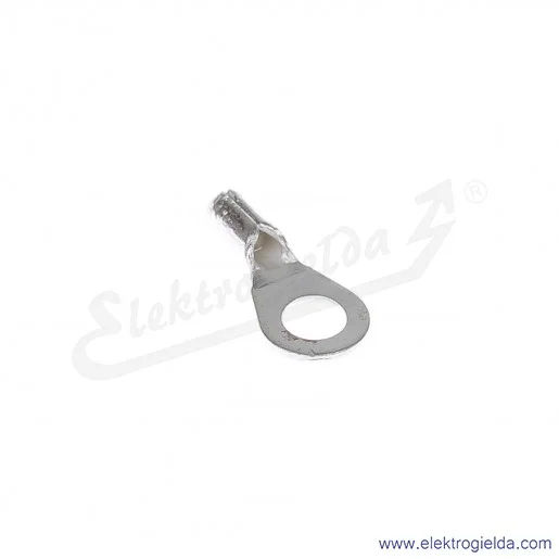 Końcówka oczkowa 1/4 wykonana z blachy miedzianej cynowanej galwanicznie Końcówka oczkowa 1/4 wykonana z blachy miedzianej cynowanej galwanicznie