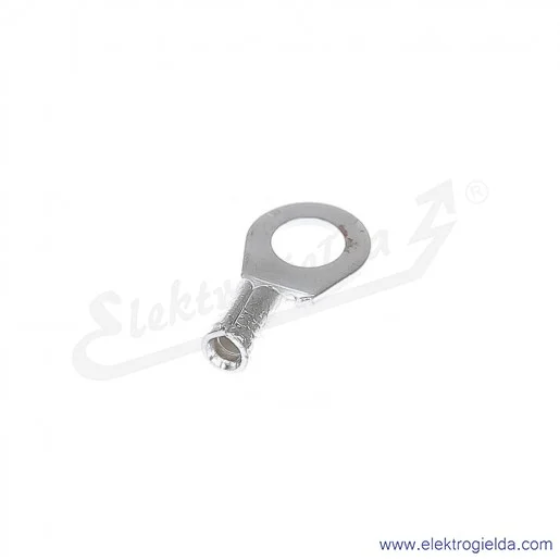 Końcówka oczkowa 1/4 wykonana z blachy miedzianej cynowanej galwanicznie Końcówka oczkowa 1/4 wykonana z blachy miedzianej cynowanej galwanicznie