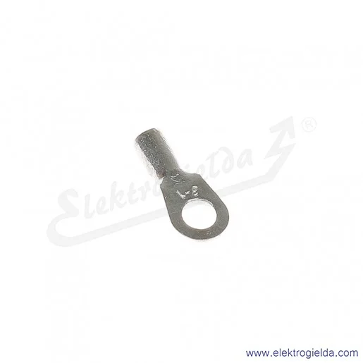 Końcówka oczkowa 1/3 wykonana z blachy miedzianej cynowanej galwanicznie Końcówka oczkowa 1/3 wykonana z blachy miedzianej cynowanej galwanicznie