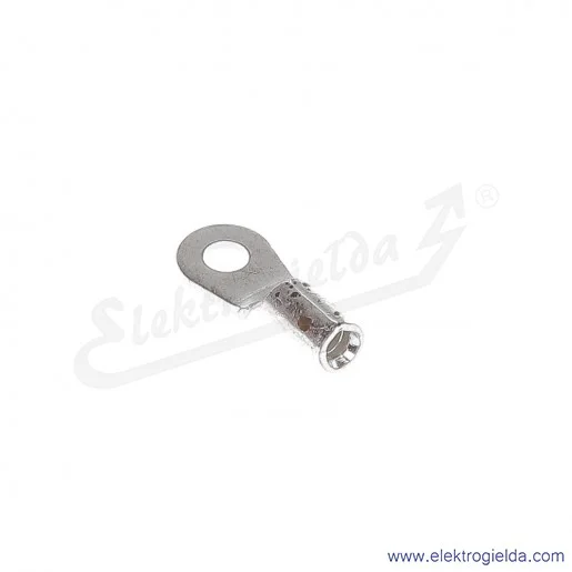 Końcówka oczkowa 1/2,5 wykonana z blachy miedzianej cynowanej galwanicznie Końcówka oczkowa 1/2,5 wykonana z blachy miedzianej cynowanej galwanicznie