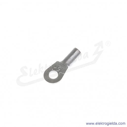 Końcówka oczkowa 1/2,5 wykonana z blachy miedzianej cynowanej galwanicznie Końcówka oczkowa 1/2,5 wykonana z blachy miedzianej cynowanej galwanicznie