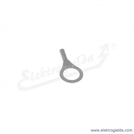 Końcówka oczkowa 0,5/5 wykonana z blachy miedzianej cynowanej galwanicznie Końcówka oczkowa 0,5/5 wykonana z blachy miedzianej cynowanej galwanicznie