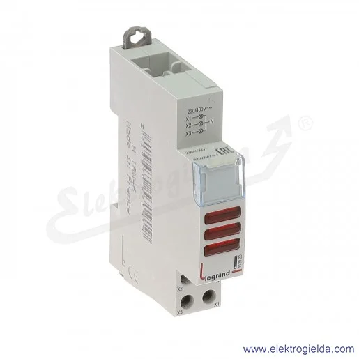 Lampka sygnalizacyjna 412933, L 400, czerwona 3xLED 230V, potrójna Lampka sygnalizacyjna 412933, L 400, czerwona 3xLED 230V, potrójna