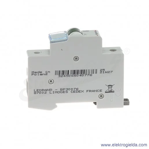 Lampka sygnalizacyjna 604077, L 313, zielona, 230 VAC, IP20 Lampka sygnalizacyjna 604077, L 313, zielona, 230 VAC, IP20