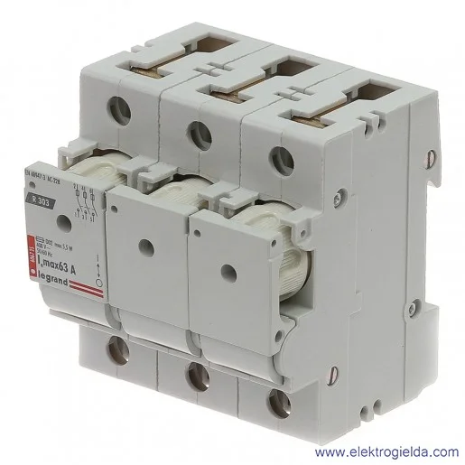 Rozłącznik izolacyjny 606725, R303, 400V, 63A, 4 modułowy Rozłącznik izolacyjny 606725, R303, 400V, 63A, 4 modułowy