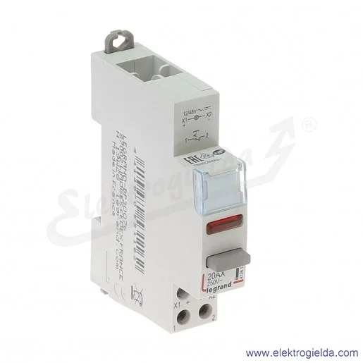 Łącznik przyciskowy modułowy 412915, LP 452 1r+L, z lampką czerwoną LED, 110/400VAC, 20A Łącznik przyciskowy modułowy 412915, LP 452 1r+L, z lampką czerwoną LED, 110/400VAC, 20A