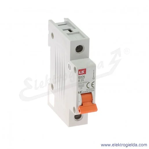 Wyłącznik nadprądowy BKN 1P, charakterystyka B, 25A Wyłącznik nadprądowy BKN 1P, charakterystyka B, 25A