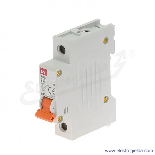 Wyłącznik nadprądowy BKN 1P, charakterystyka B, 25A Wyłącznik nadprądowy BKN 1P, charakterystyka B, 25A