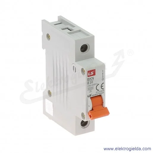 Wyłącznik nadprądowy BKN 1P, charakterystyka B, 20A Wyłącznik nadprądowy BKN 1P, charakterystyka B, 20A