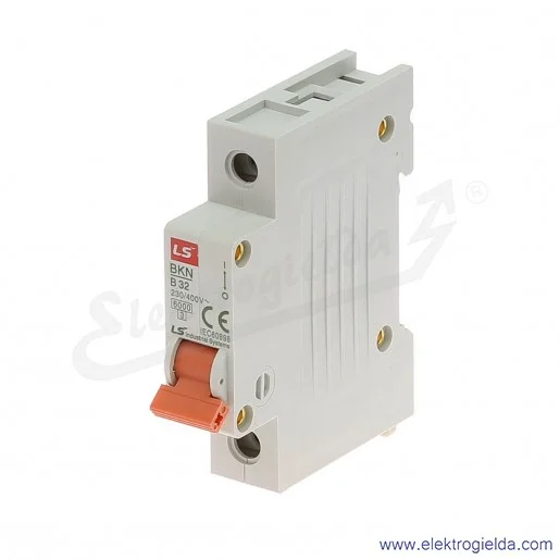 Wyłącznik nadprądowy BKN 1P, charakterystyka B, 32A Wyłącznik nadprądowy BKN 1P, charakterystyka B, 32A