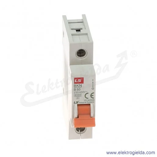 Wyłącznik nadprądowy BKN 1P, charakterystyka B, 50A Wyłącznik nadprądowy BKN 1P, charakterystyka B, 50A
