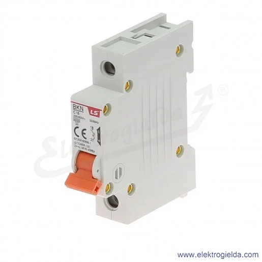 Wyłącznik nadprądowy BKN 1P, charakterystyka C, 16A Wyłącznik nadprądowy BKN 1P, charakterystyka C, 16A