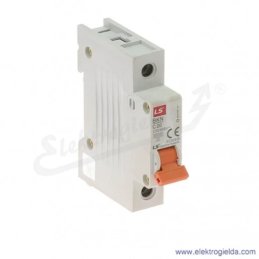 Wyłącznik nadprądowy BKN 1P, charakterystyka C, 20A Wyłącznik nadprądowy BKN 1P, charakterystyka C, 20A